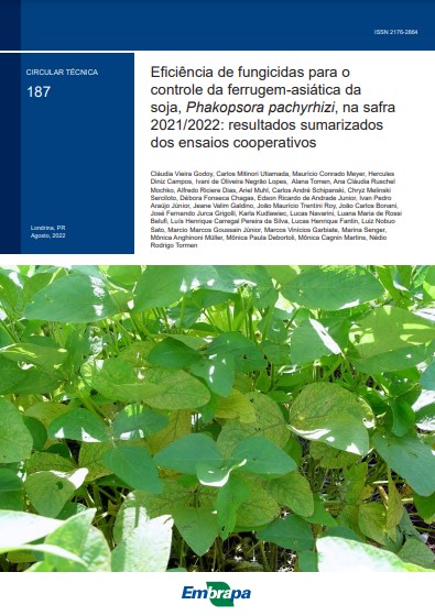 Eficiência de fungicidas para o controle da ferrugem-asiática da soja, Phakopsora pachyrhizi, na safra 2021/2022: resultados sumarizados dos ensaios cooperativos
