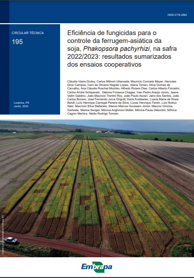 Eficiência de fungicidas para o controle da ferrugem-asiática da soja, Phakopsora pachyrhizi, na safra 2022/2023: resultados sumarizados dos ensaios cooperativos