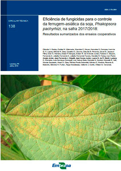 Eficiência de fungicidas para o controle da ferrugem-asiática da soja, Phakopsora pachyrhizi, na safra 2017/2018: Resultados sumarizados dos ensaios cooperativos