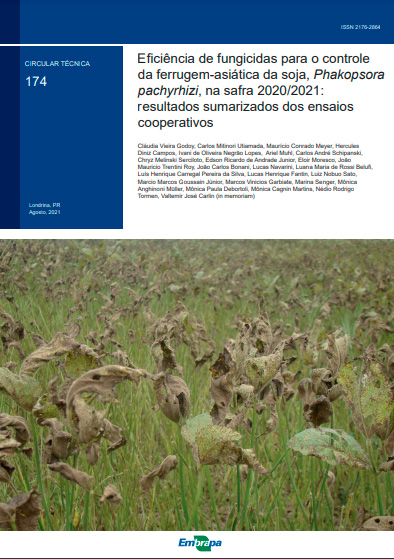 Eficiência de fungicidas para o controle da ferrugem-asiática da soja, Phakopsora pachyrhizi, na safra 2020/2021: resultados sumarizados dos ensaios cooperativos