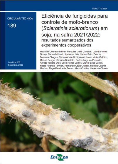 Eficiência de fungicidas para controle de mofo-branco (Sclerotinia sclerotiorum) em soja, na safra 2021/2022: resultados sumarizados dos experimentos cooperativos