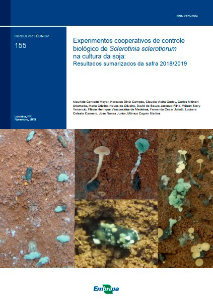 Experimentos cooperativos de controle biológico de Sclerotinia sclerotiorum na cultura da soja: Resultados sumarizados da safra 2018/2019