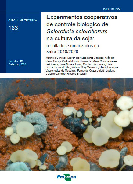 Experimentos cooperativos de controle biológico de Sclerotinia sclerotiorum na cultura da soja: resultados sumarizados da safra 2019/2020