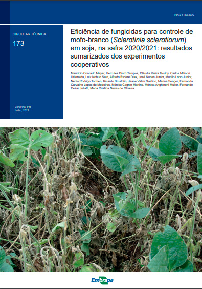 Eficiência de fungicidas para controle de mofo-branco (Sclerotinia sclerotiorum) em soja, na safra 2020/2021: resultados sumarizados dos experimentos cooperativos