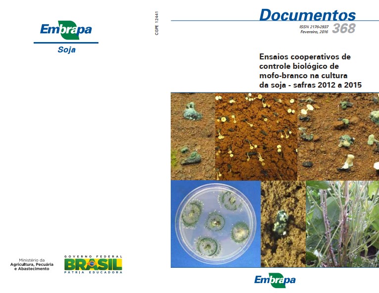 Ensaios cooperativos de controle biológico de mofo-branco na cultura da soja - safras 2012 a 2015