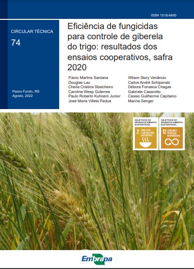 Eficiência de fungicidas para controle de giberela do trigo: resultados dos ensaios cooperativos, safra 2020