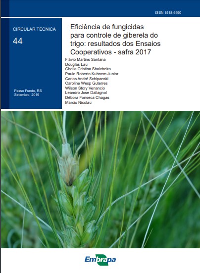 Eficiência de fungicidas para controle de giberela do trigo: resultados dos Ensaios Cooperativos - safra 2017