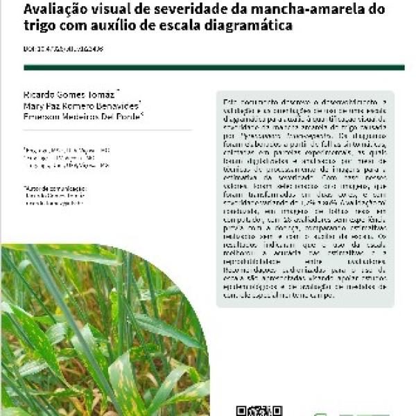 Avaliação visual de severidade da mancha-amarela do trigo com auxílio de escala diagramática