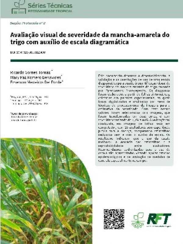 Avaliação visual de severidade da mancha-amarela do trigo com auxílio de escala diagramática