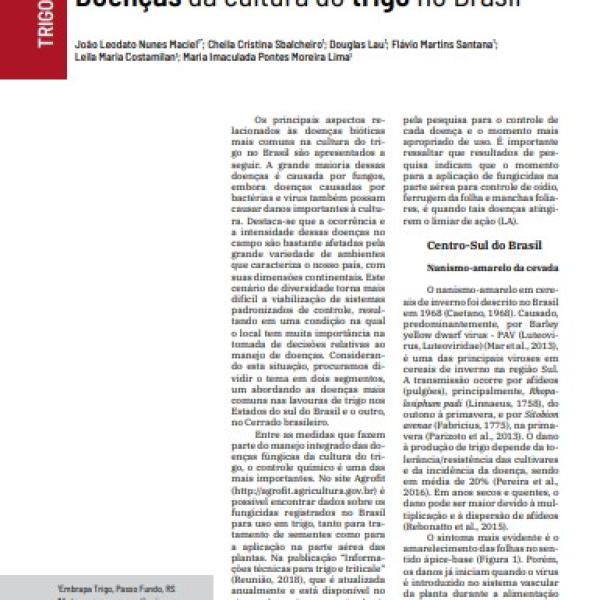 Doenças da cultura do trigo no Brasil