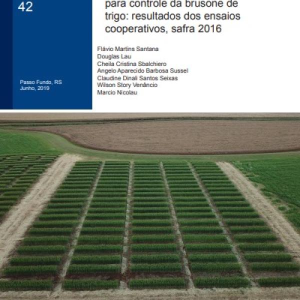 Eficiência de fungicidas para controle da brusone de trigo: resultados dos ensaios cooperativos, safra 2016