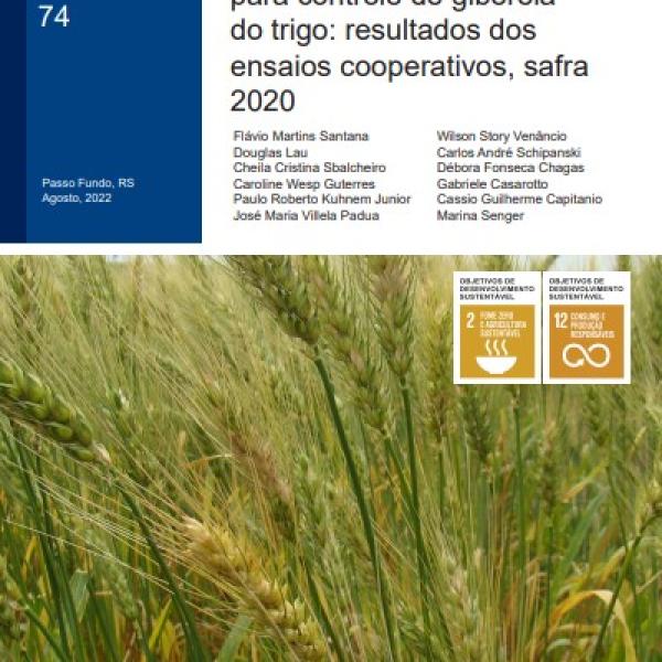 Eficiência de fungicidas para controle de giberela do trigo: resultados dos ensaios cooperativos, safra 2020