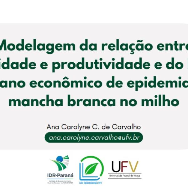 Modelagem da relação entre severidade e produtividade e do limiar de dano econômico de epidemias de mancha branca no milho