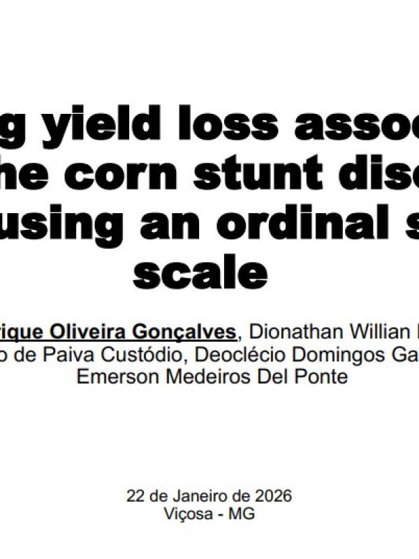 Modeling yield loss associated with the corn stunt disease complex using an ordinal severity scale