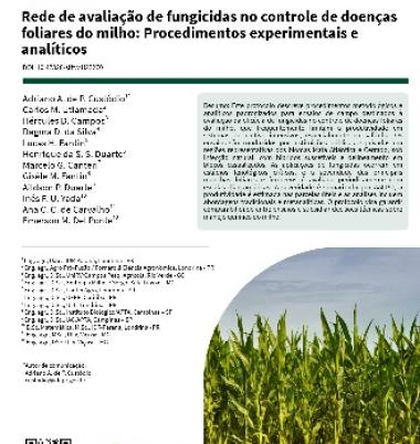 Rede de avaliação de fungicidas no controle de doençasfoliares do milho: Procedimentos experimentais e analíticos